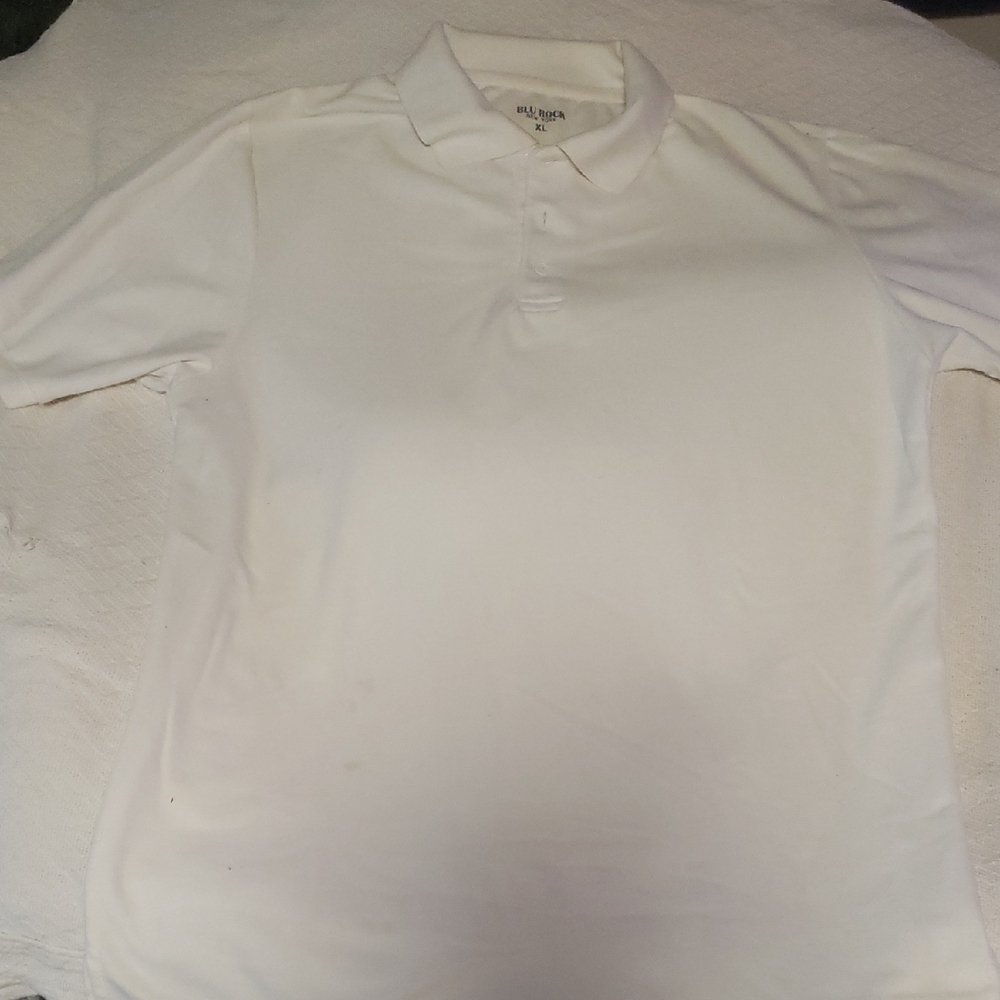 Blur Rock NT Tour Crisp White Polo Shirt Good Condition  XL Casual Short Sleeve